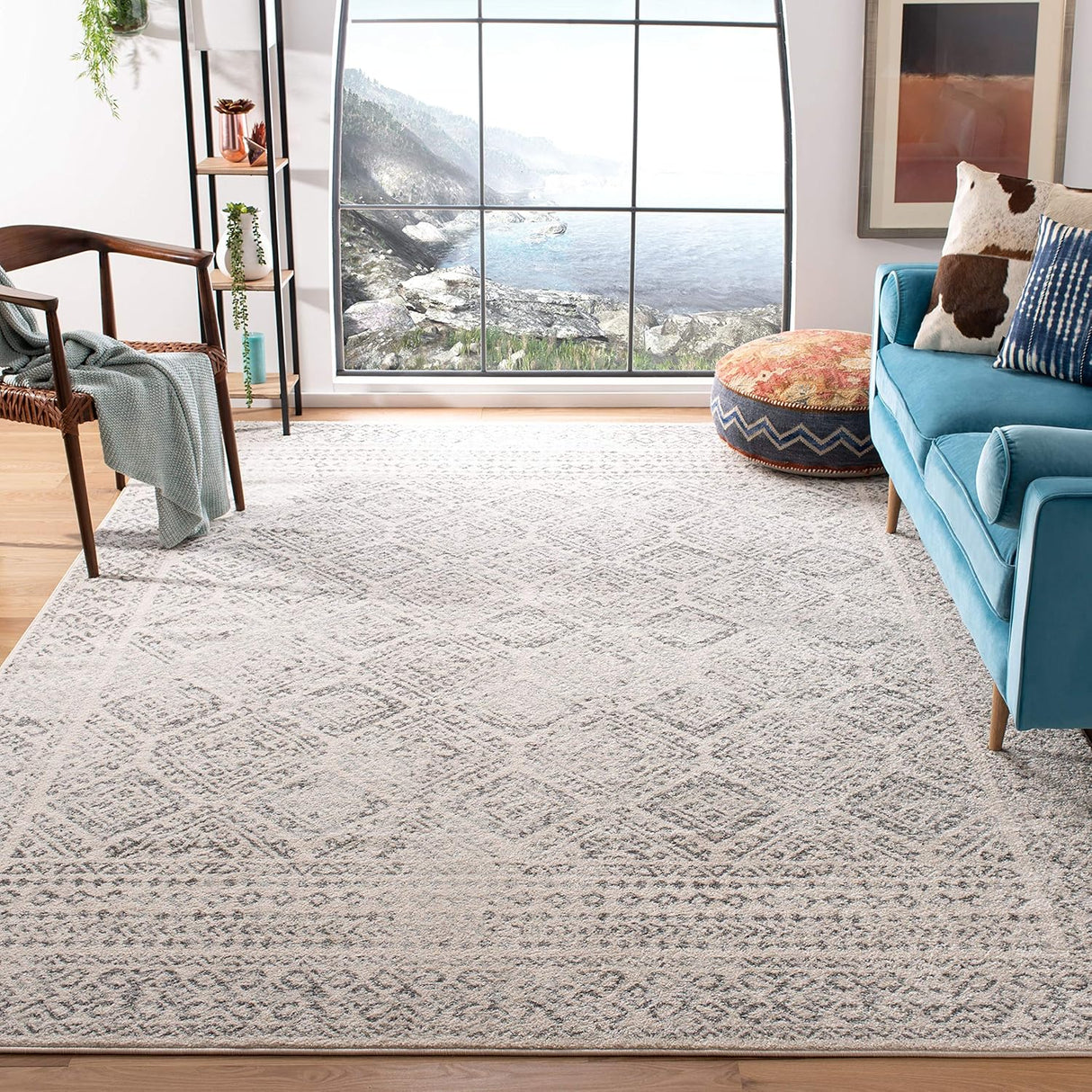 Alfombra de área, diseño boho marroquí, modelo TUL264A