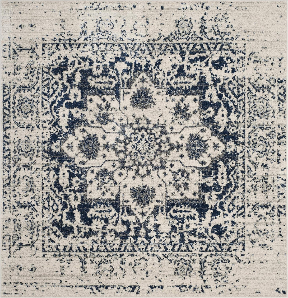Alfombra Cuadrada, Diseño Medallón Copo de Nieve, Modelo MAD603D