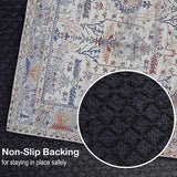 Alfombra Adiva 3x5 Lavable Antideslizante Vintage 3' x 5