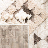 Alfombra Shag Tassel Safavieh, Diseño Boho, 2 Grosor, MTS688A