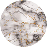 Alfombra Circular Moderna Abstracta - Diseño Fácil Cuidado (CFT877F)