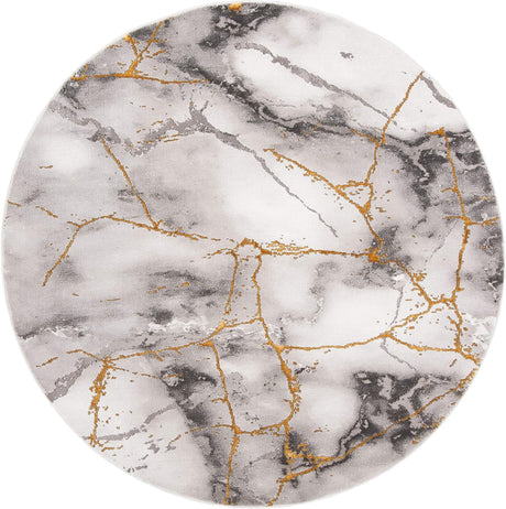 Alfombra Circular Moderna Abstracta - Diseño Fácil Cuidado (CFT877F)