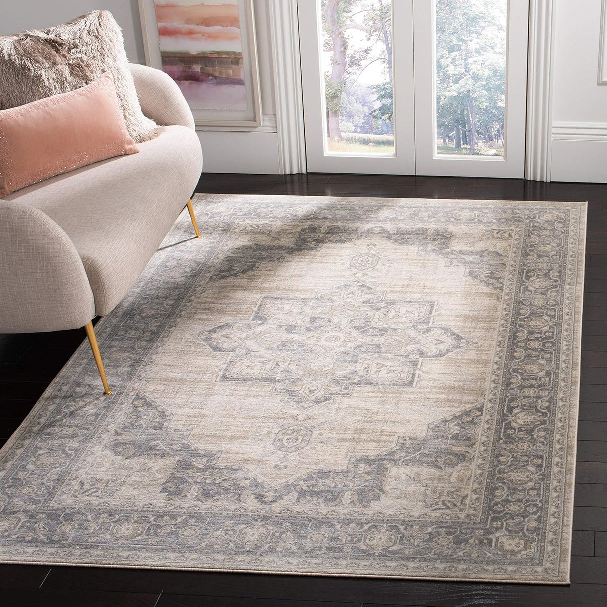 Alfombra Cuadrada Medallón Desgastada 10' Modelo BNT865A