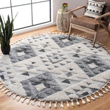 Alfombra Redonda Boho Shag de 2 Pulgadas MTS688F