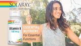 Solaray Vitamina K-1 100 mcg | Estructura de hueso saludable, coagulación de la sangre, soporte de síntesis de proteínas | No OMG, vegano y laboratorio verificado | 100 tabletas