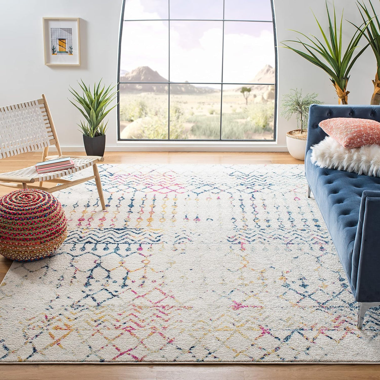 Alfombra Área Tulum - Diseño Boho Marroquí, Fácil Cuidado, TUL270C