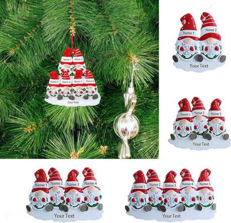 Adornos Navideños Gnomos Personalizados 2024 - 4 Nombres