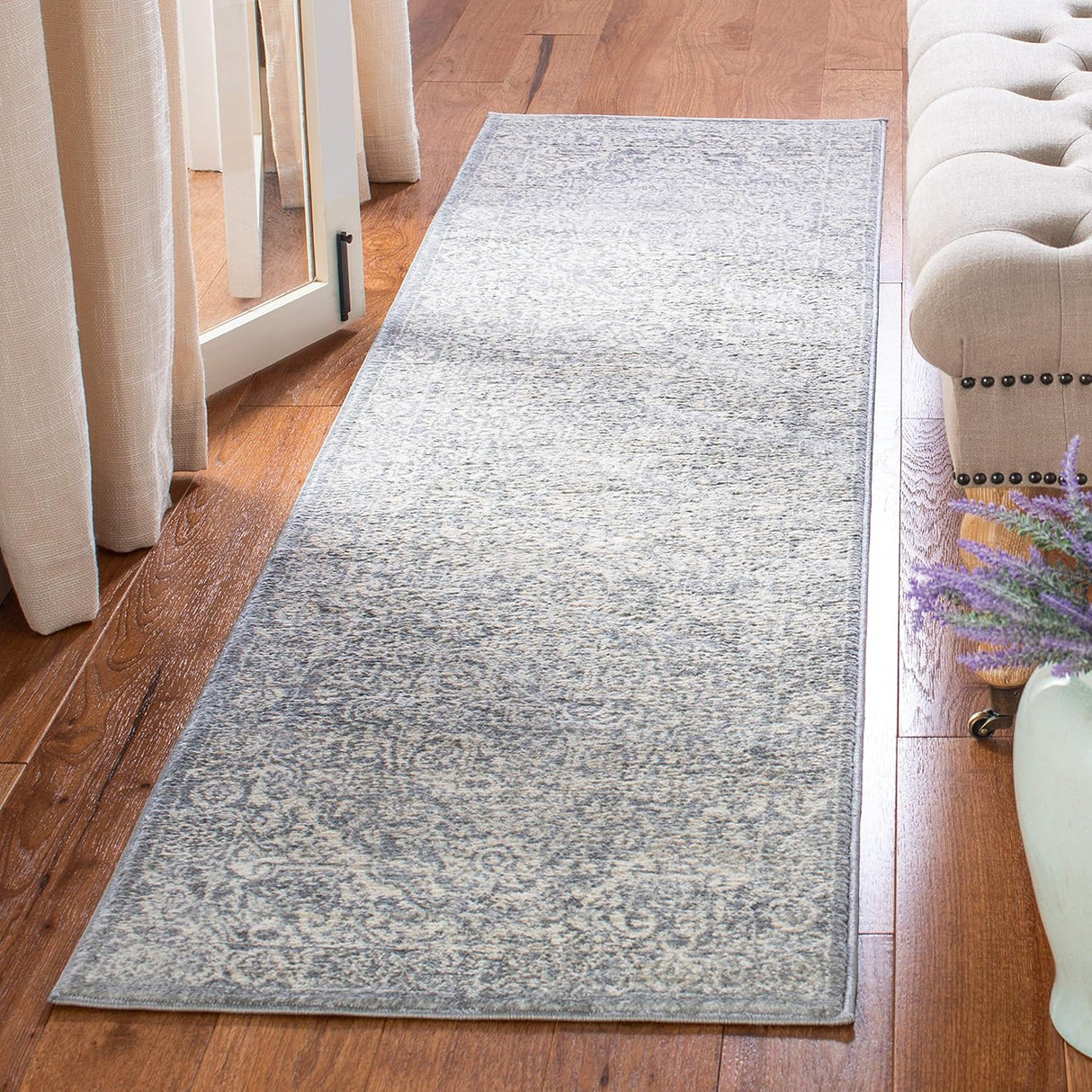Alfombra Runner Medallón Desgastado, Fácil Cuidado, BNT832F