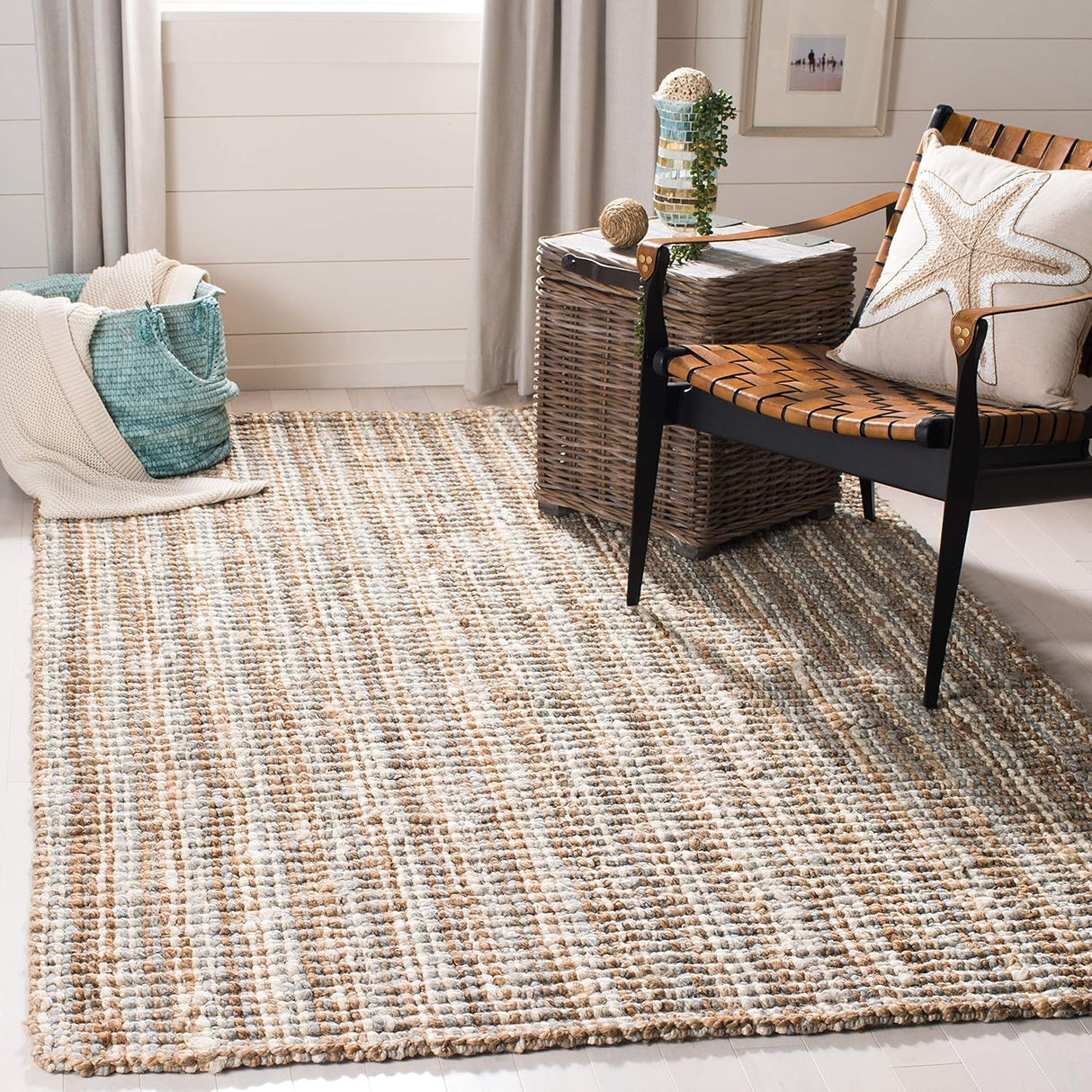 Alfombra de fibra natural SAFAVIEH, yute, 5' x 8', modelo NF447K