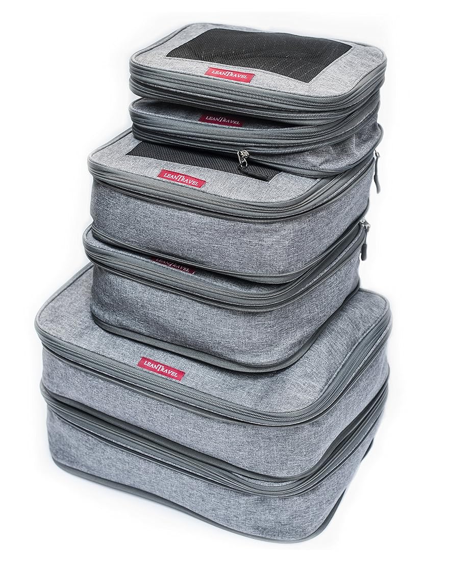 Organizadores de equipaje para cubos de embalaje gris