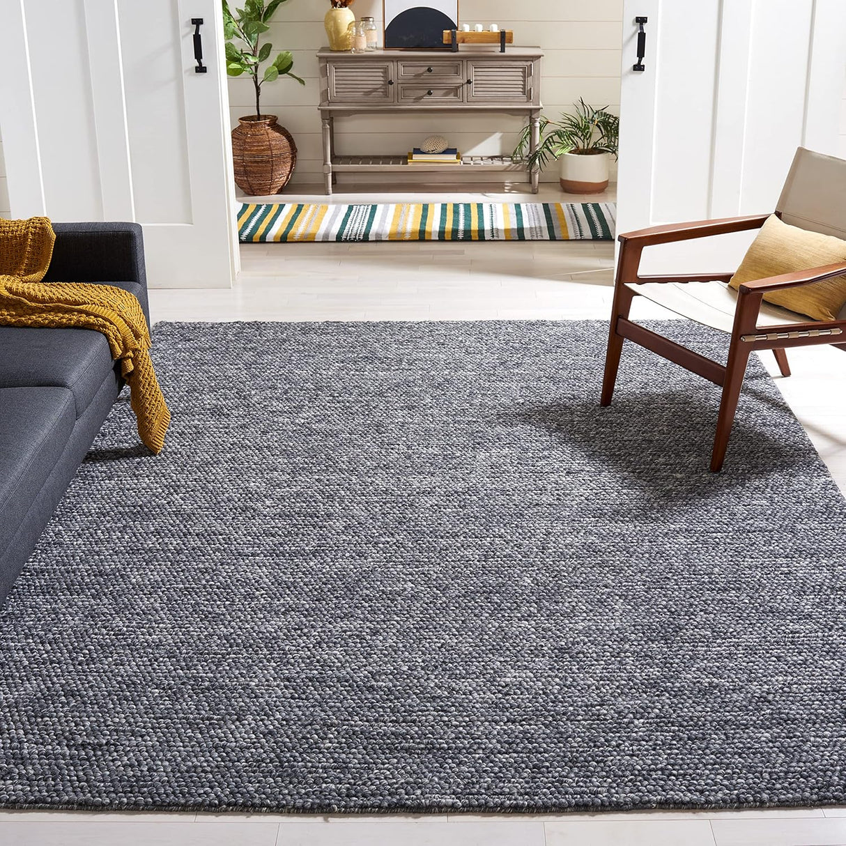Alfombra de Lana SAFAVIEH Natura 9' x 12' para Áreas Tráfico (NAT620H)