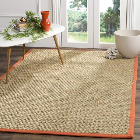 Alfombra de Fibra Natural, Diseño de Mimbre, Modelo NF114Y