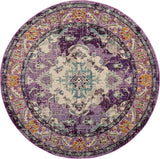 Alfombra Redonda Boho Chic, Diseño Medallón, MNC243L
