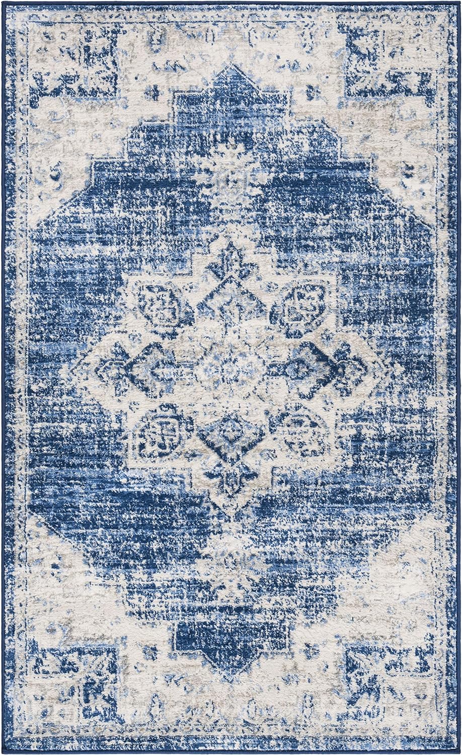Alfombra decorativa medallón desgastado 2' x 4' modelo BNT865A