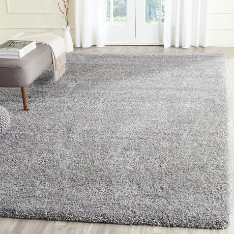 Alfombra Redonda Shag 4' - Antialérgica y de Cuidado Fácil (SG151-7575)
