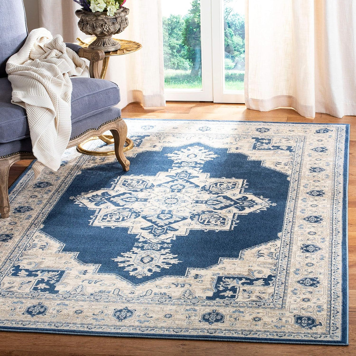 Alfombra Cuadrada Medallón Desgastada 10' Modelo BNT865A