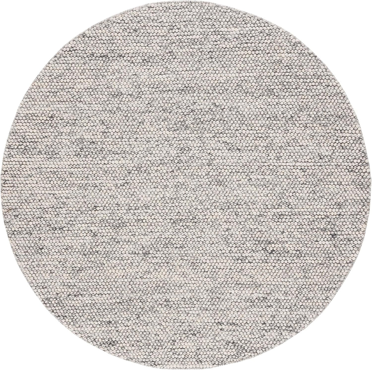 Alfombra Redonda de Lana Texturizada - Ideal para Salas (NAT620G-8R)