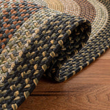Alfombra Ovalada Trenzada, Reversible y Artesanal, BRD308A