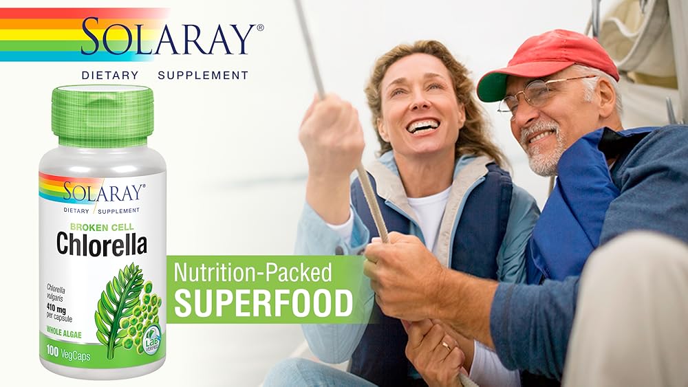 Solaray Chlorella Cápsulas 410 mg 100 Count