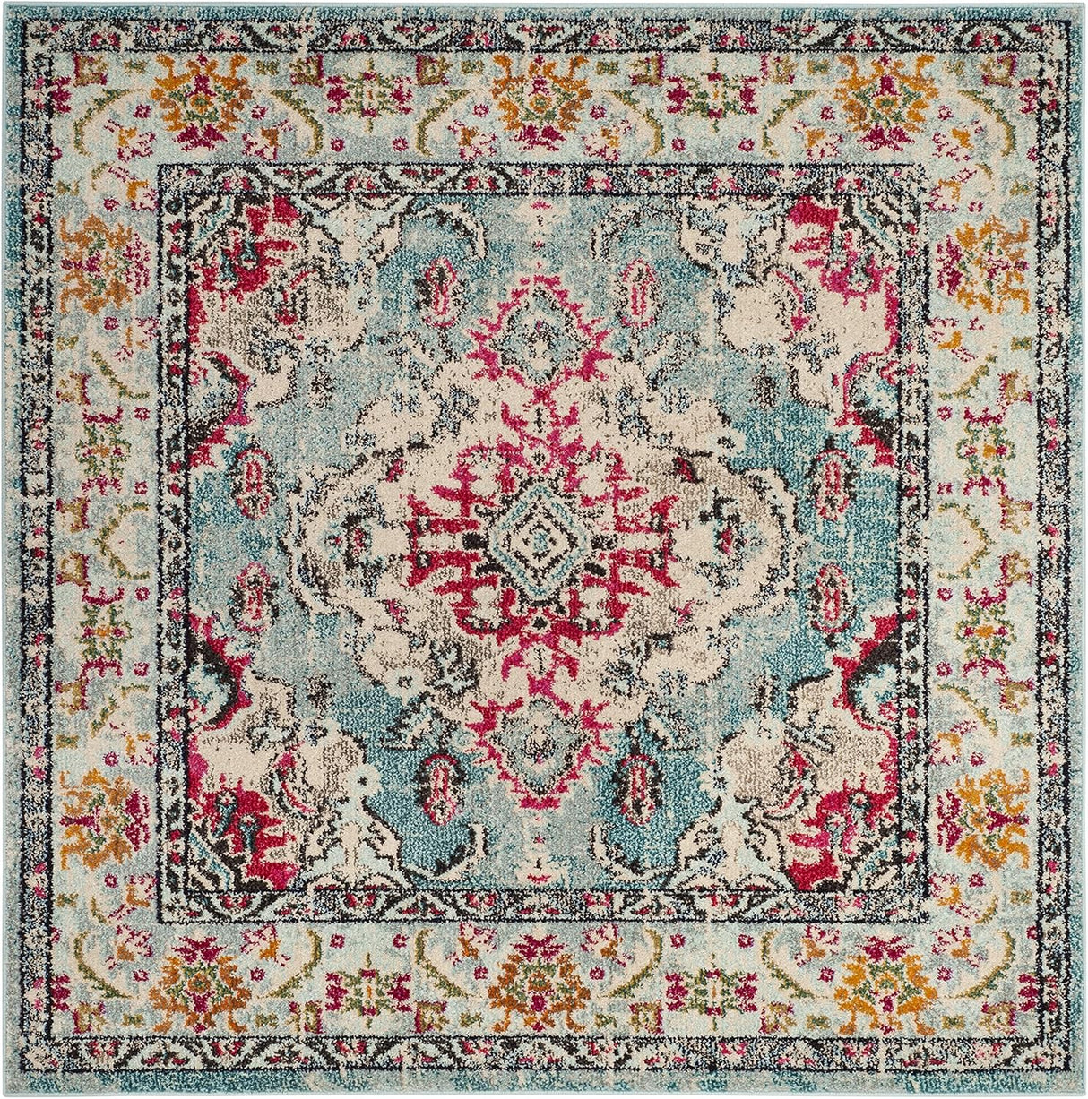 Alfombra Boho Chic Medallón Distressed Modelo MNC243J