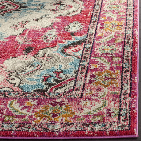 Alfombra Runner Boho Chic, Diseño Medallón, MNC243D