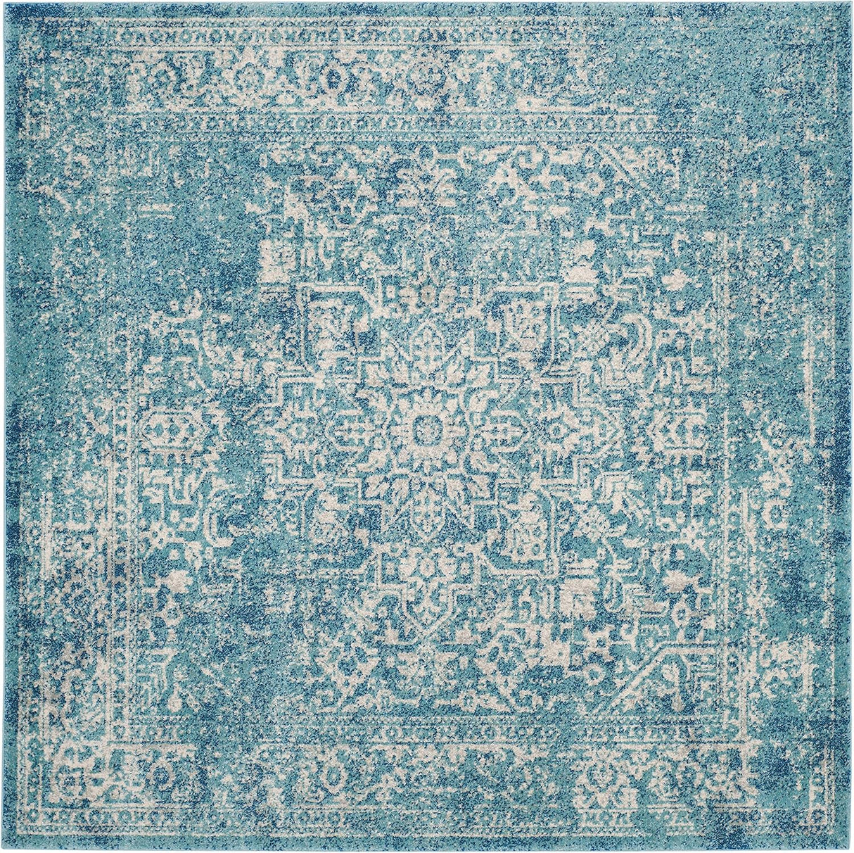 Alfombra de área, diseño oriental desgastado, modelo EVK256C