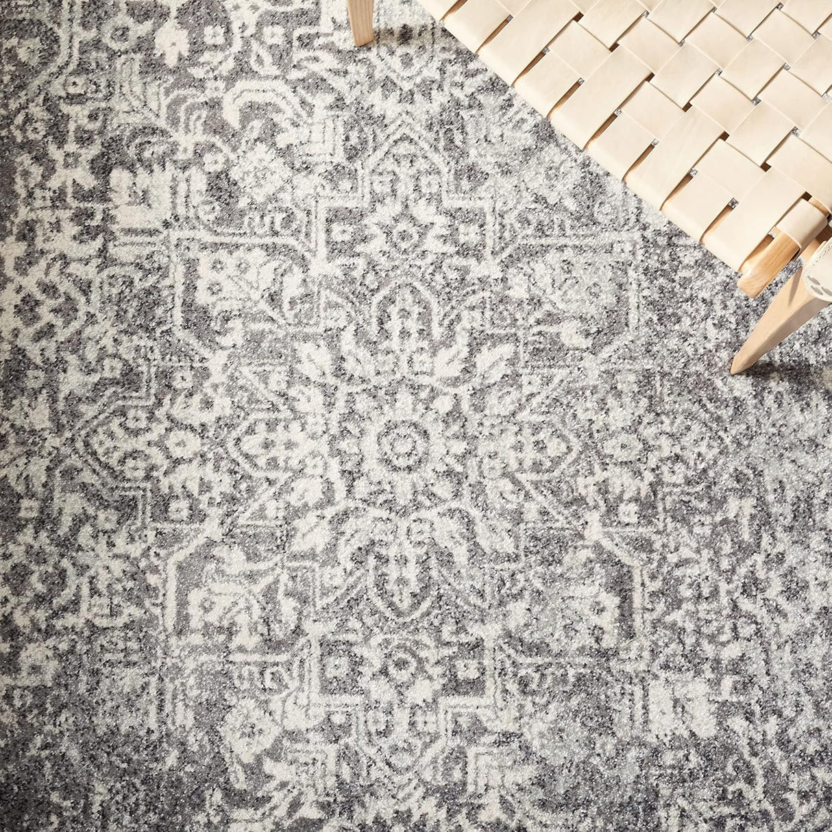 Alfombra de área, diseño oriental, fácil cuidado, modelo EVK256D
