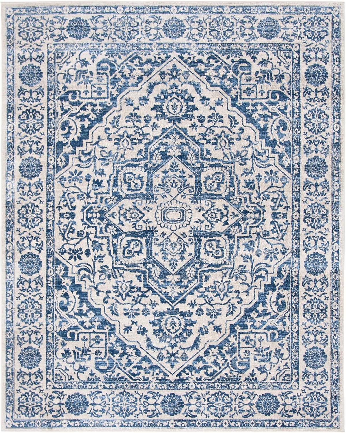 Alfombra de área, diseño medallón desgastado, modelo BNT832M