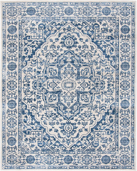 Alfombra de área, diseño medallón desgastado, modelo BNT832M
