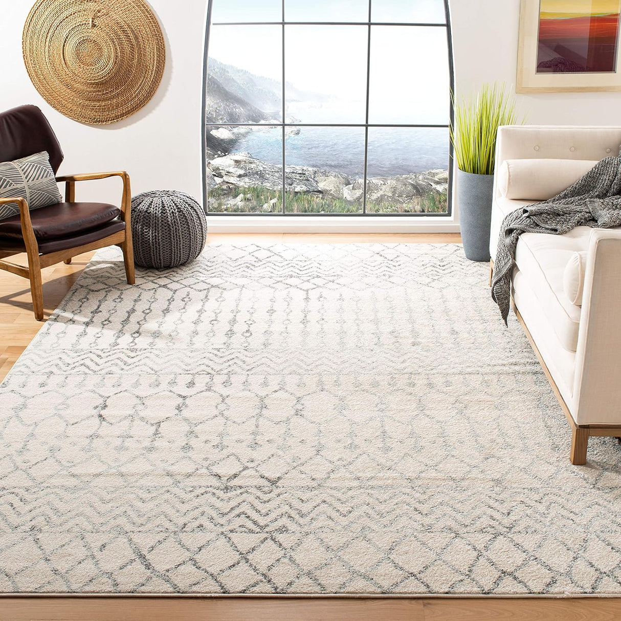 Alfombra Área Tulum - Diseño Boho Marroquí, Fácil Cuidado, TUL270A