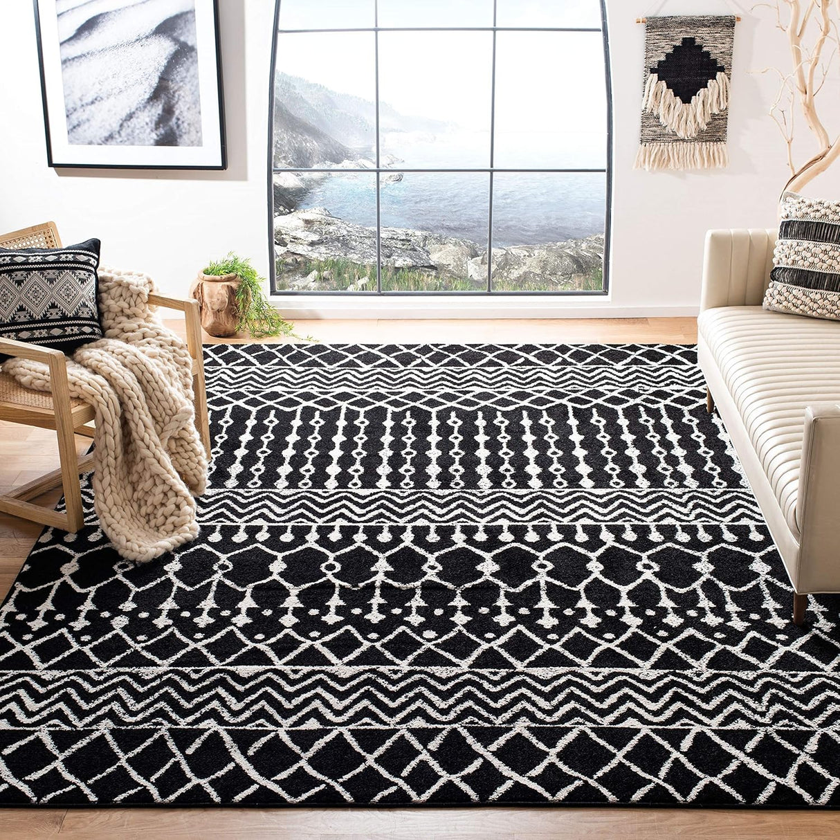 Alfombra Cuadrada Tulum, Diseño Boho Marroquí, Modelo TUL270Z