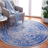 Alfombra Redonda Distressed 4' para Comedor y Sala ADR109A