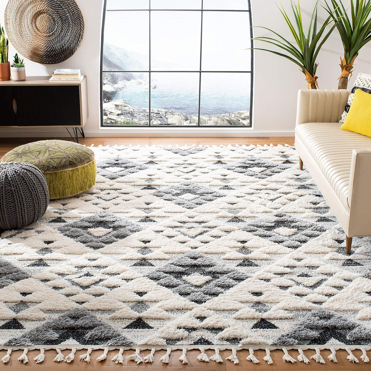 Alfombra Shag Boho 2 pulgadas gruesa MTS688F