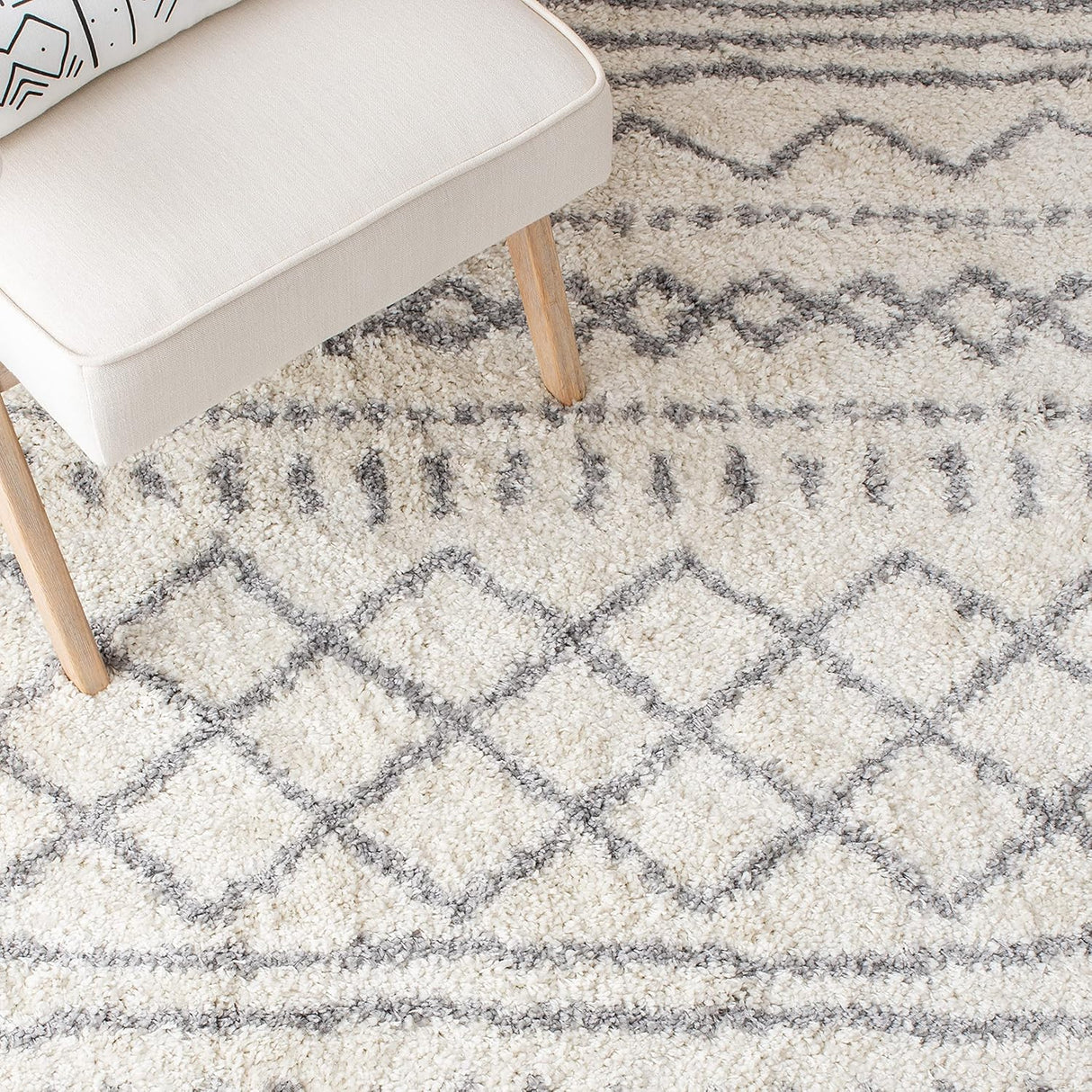 Alfombra Runner Shag, Diseño Marroquí, Fácil Cuidado, ASG741F-214