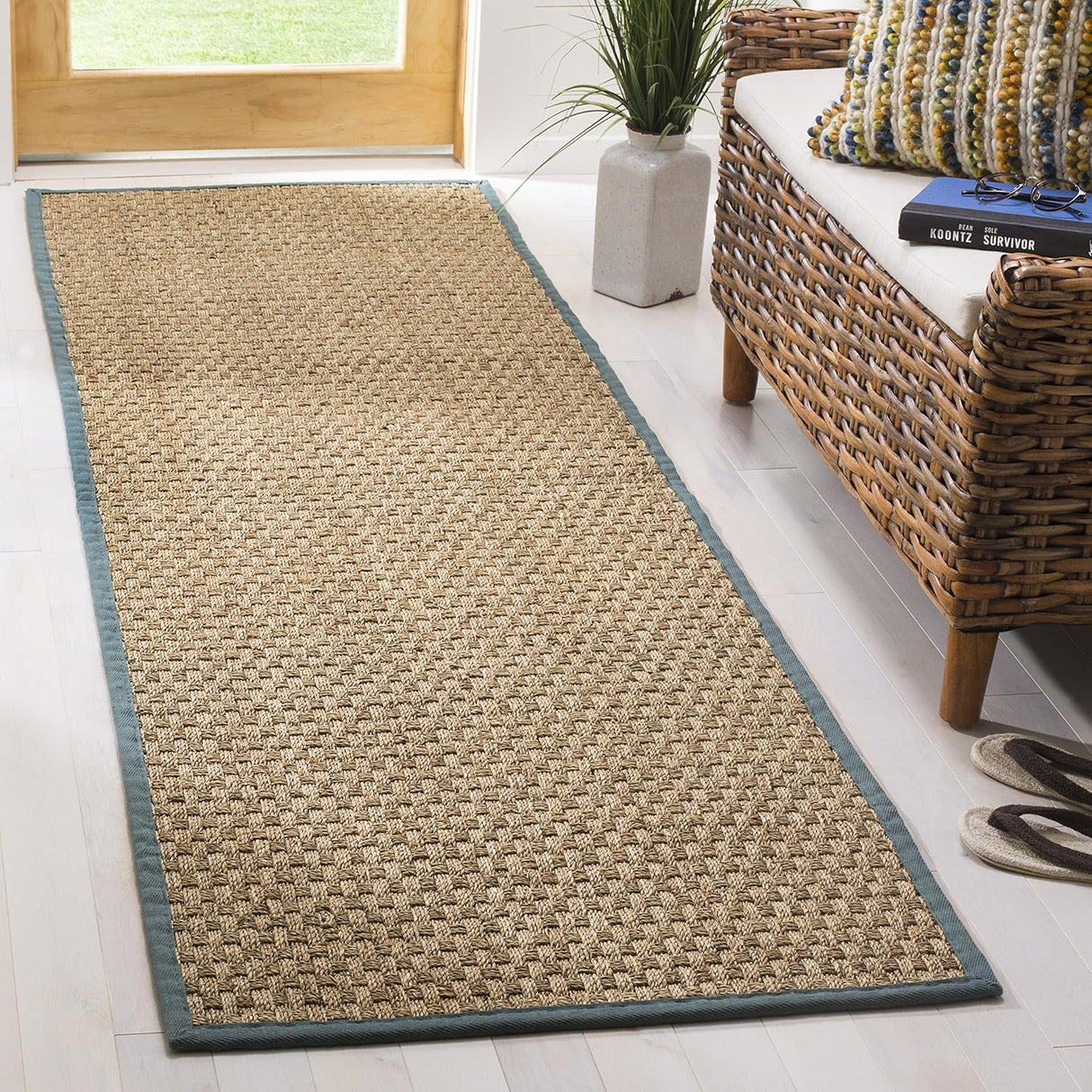Runner Rug de Fibra Natural - SAFAVIEH, Diseño en Seagrass, NF114M