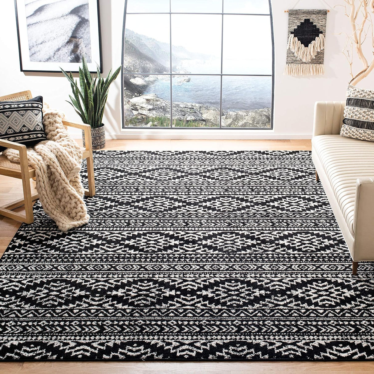 Alfombra Área Tulum - Diseño Tribal Boho, Fácil Cuidado, TUL272Z