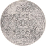 Alfombra redonda oriental desgastada EVK256F para sala y entrada