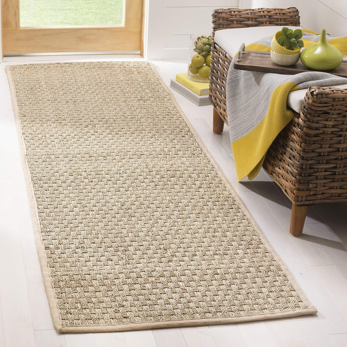 Alfombra Runner de Fibra Natural, SAFAVIEH, Diseño de Jute, NF114A
