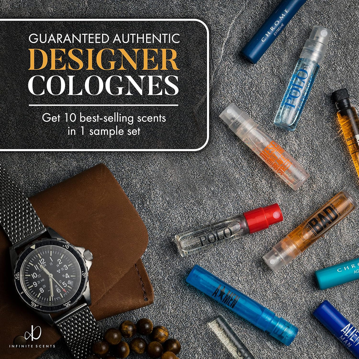 Perfumes Infinite Scents Muestras de colonia para hombres