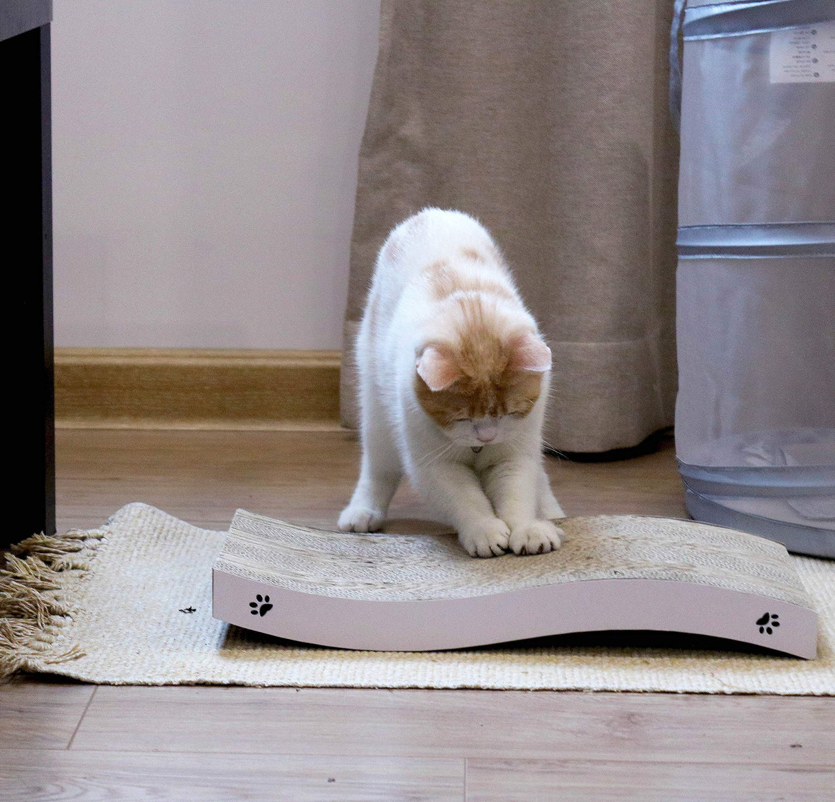COCHING Cat Scratcher Cartón Rascador de forma curva