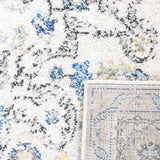 Alfombra de área, diseño medallón nevado, fácil cuidado, MAD603F