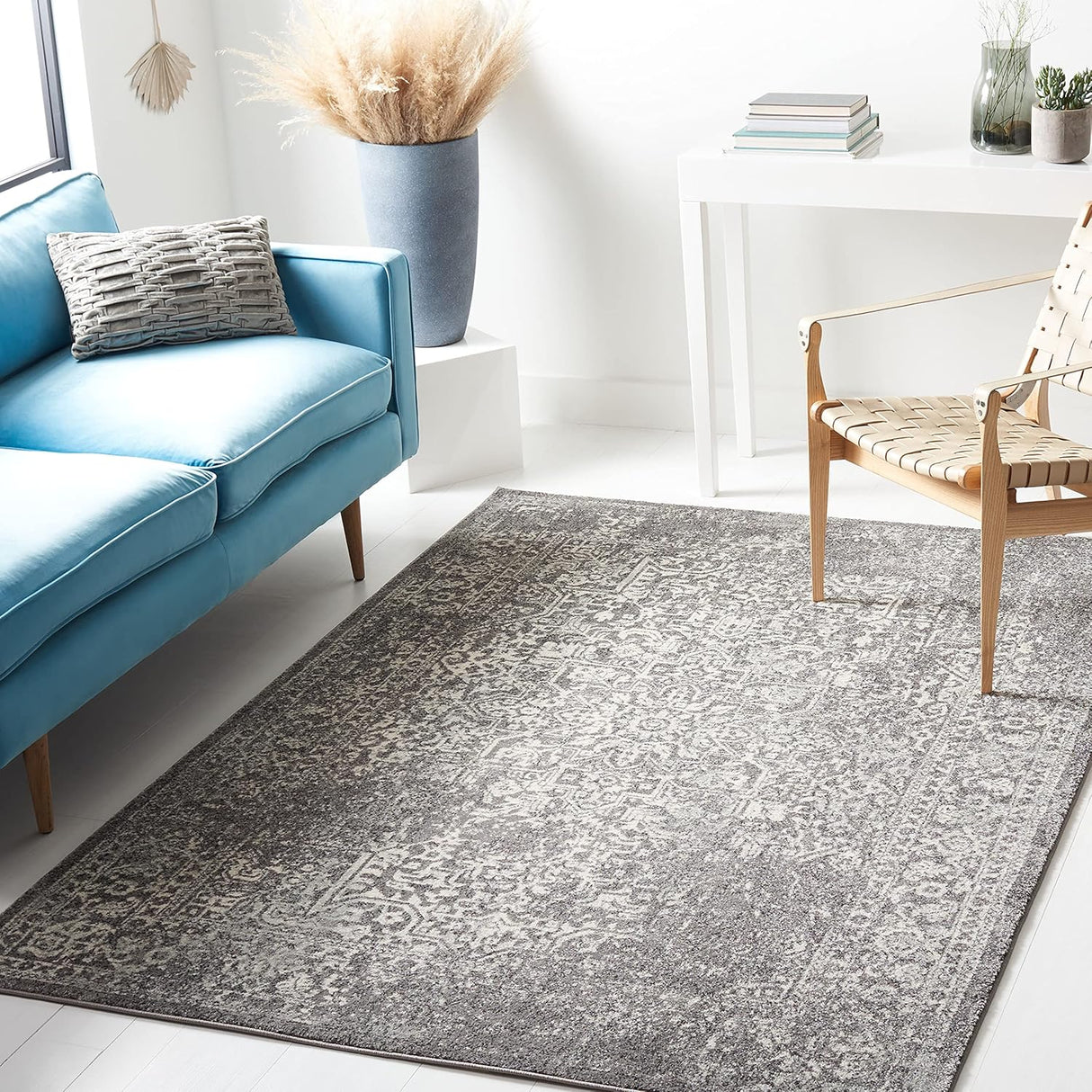 Alfombra de área, diseño oriental, fácil cuidado, modelo EVK256D