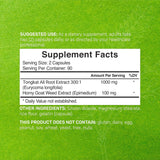 Suplementos Tongkat Ali Extracto 1100 mg por porción