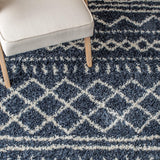 Alfombra de área Shag - Diseño marroquí, fácil cuidado, ASG741L