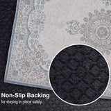 Alfombra Adiva Lavable a Máquina 2x3 Antideslizante Vintage
