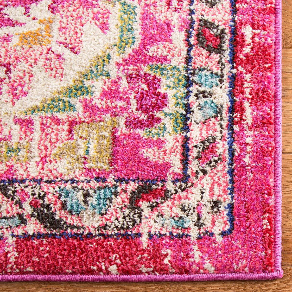 Alfombra Área Cuadrada, Diseño Boho Chic, Modelo MNC243D