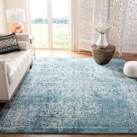 Alfombra de área, diseño oriental, fácil cuidado, modelo EVK256C