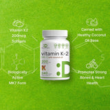 Aceite de Coco Virgen Softgels con Vitamina K2 MK-7 200mcg