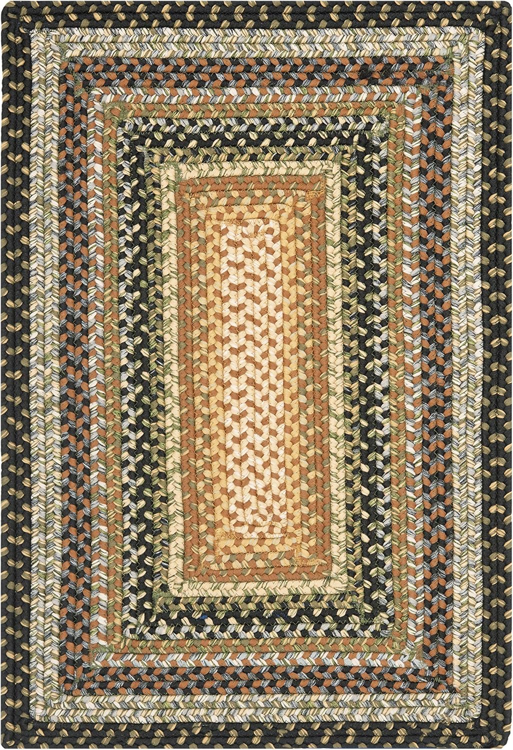 Alfombra Trenzada Geométrica, Interior/Exterior, Modelo BRD308A-24HM
