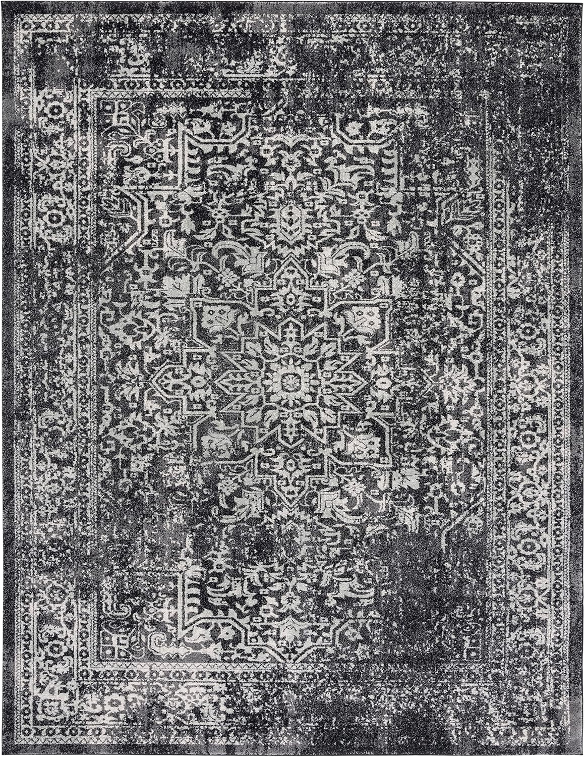 Alfombra de Área, Diseño Oriental Desgastado, Modelo EVK256R